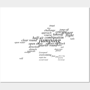 Equestrian Dictionary - Jumping (light) Posters and Art